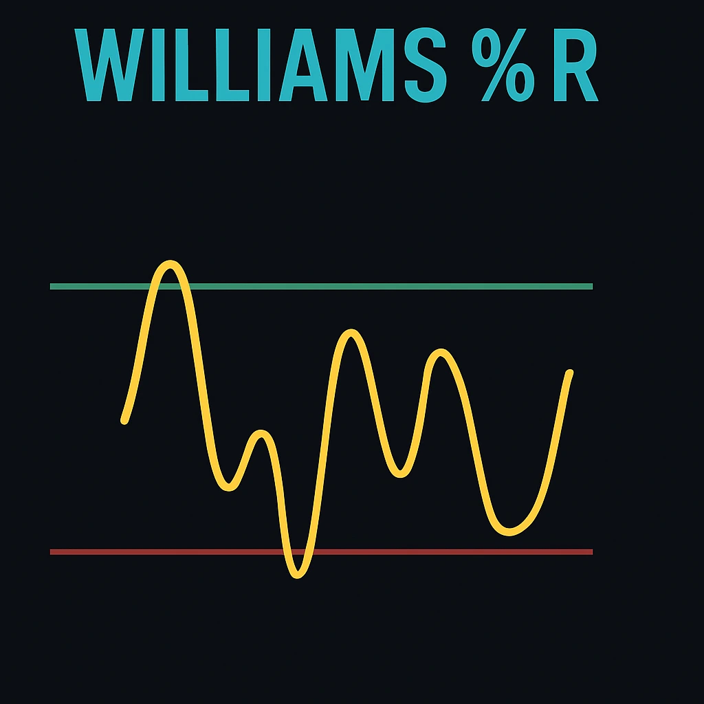 Williams %R Indicator Trading Guide showing momentum oscillator with overbought and oversold levels